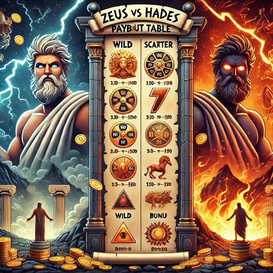 Таблица выплат (Zeus vs Hades)