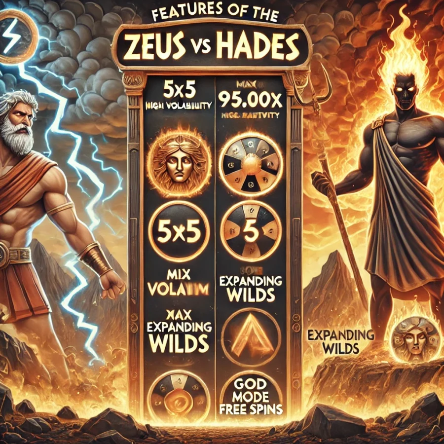 Features of slot machine Zeus vs Hades