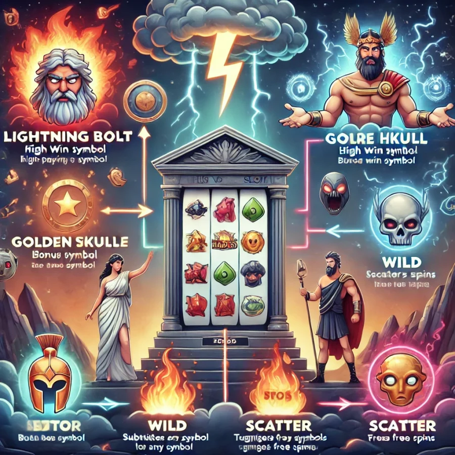 Symbols and their meanings in Zeus vs Hades